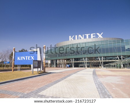 GYEONGGI, SOUTH KOREA -MAR 26: KINTEX (Korea International Exhibition Center) on Mar 26, 2012 in Gyeonggi, South Korea. KINTEX is a convention and exhibition center with 224,800 sq.m. exhibition area.