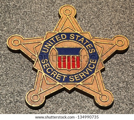 BROOKLYN,NY - MARCH 9:US Secret Service emblem on fallen officers memorial on March 9, 2013 in Brooklyn. 71 officers were killed when World Trade Center buildings collapsed on September 11, 2001