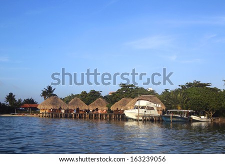 SAN GEORGE\'S CAYE, BELIZE - JUNE 11: San George\'s Caye Resort  in Belize on June 11, 2013 . As of 2000 St. George\'s Caye had a permanent population of about 20 people