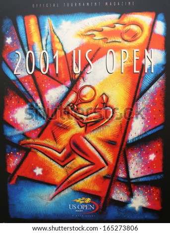 NEW YORK - AUGUST 20  US Open 2001 poster on display at the Billie Jean King National Tennis Center on August 20, 2013 in New York