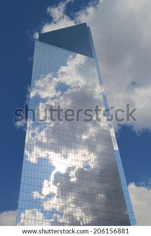 NEW YORK - JULY 17: 4 World Trade Center in Manhattan on July 17, 2014. 4 World Trade Center is a skyscraper that is part of the new World Trade Center complex in New York City