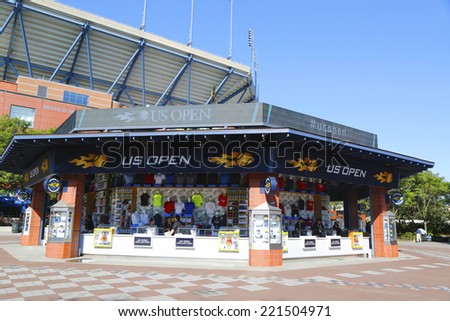 NEW YORK - AUGUST 24 US Open collection store during US Open 2014 at Billie Jean King National Tennis Center on August 24, 2014 in New York