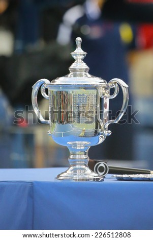 NEW YORK - SEPTEMBER 8: US Open Men singles trophy during trophy presentation after US Open 2014 championship match in New York on September 8, 2014