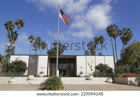 SAN DIEGO, CALIFORNIA - SEPTEMBER 28: Timken Museum of Art at Balboa Park in San Diego on September 28, 2014. The Timken Museum of Art is a fine art museum, established in 1965
