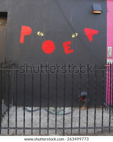 NEW YORK - March 24,2015: Mural art at East Williamsburg in Brooklyn. Outdoor art gallery known as the Bushwick Collective has most diverse collection of street art in Brooklyn
