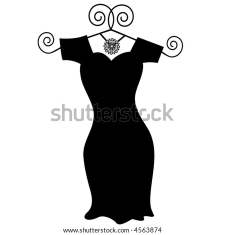 little black dress. stock vector : little black