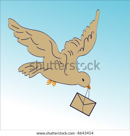 Bird Carrying Message