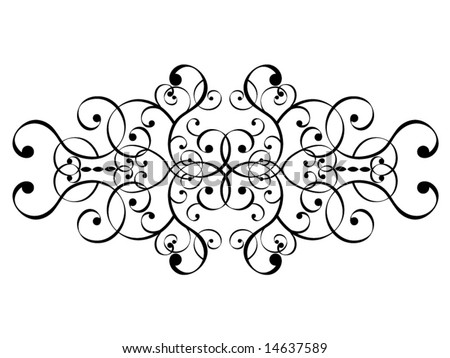 Graphic Design Logo on Filigree Design   Separate Elements To Have Fun With Stock Vector