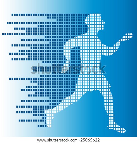 man running logo. stock vector : man running