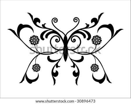 butterfly tattoo - paper cutout 