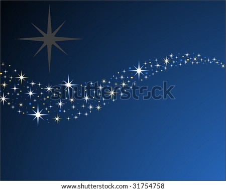 stock vector stars in wave pattern