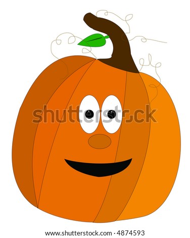 Cartoon Pumpkin Vector - 4874593 : Shutterstock