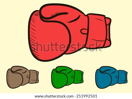 Clipart of identical color boxing right gloves