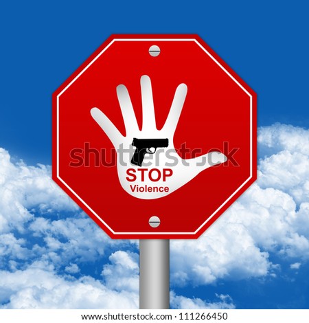 Stop Violence Sign