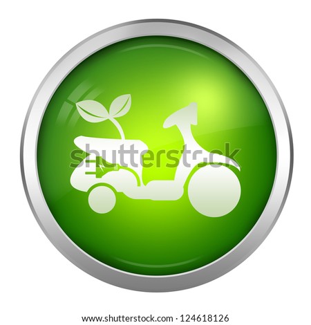 Alternative Transportation Technology Concept Ã¢Â?Â? Hybrid Motorcycle Icons Isolate on White Background