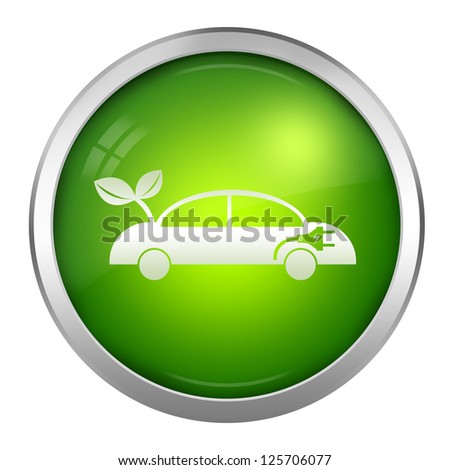 Alternative Transportation Technology Concept Ã¢Â?Â? Hybrid Car Icons Isolate on White Background