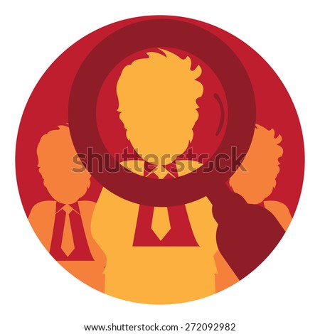 Red Circle Job Openings Label, Sign or Icon Isolated on White Background