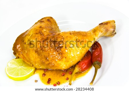 chicken leg clipart. chicken leg-roasted with
