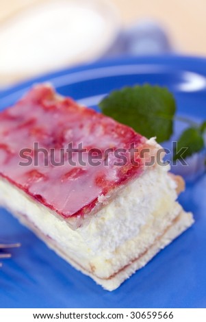 food series: fancy cake with red fruit jelly
