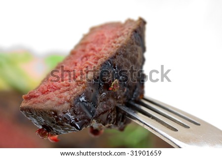 grilled strip steak with a chunk