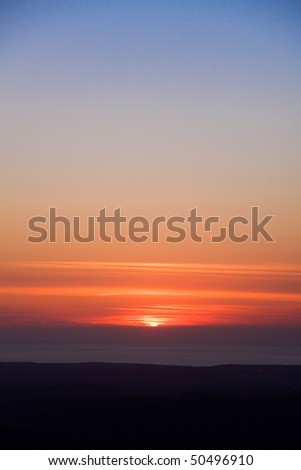 stock photo : sunset at coast of the sea,south Portugal.Algarve Coast