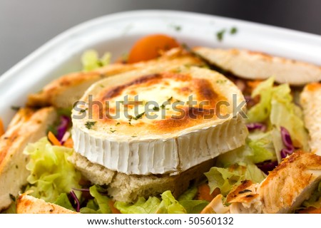 Rocky Mountain Salad with Slices of Chicken Breast