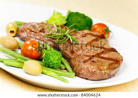 New York Strip Steak with Vegetables