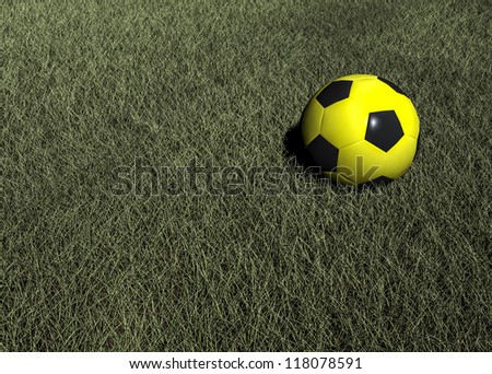 Soccer ball on the soccer pitch