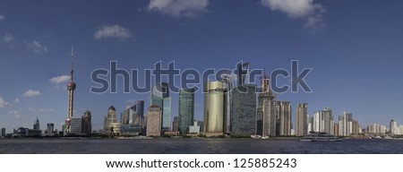 Panoramic view of the Shanghai skyline