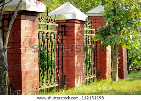 brick fence