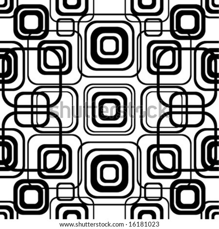 black and white wallpaper pattern. Seamless lack-and-white