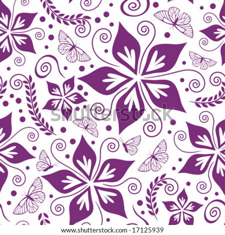 floral wallpaper vector. stock vector : Seamless floral