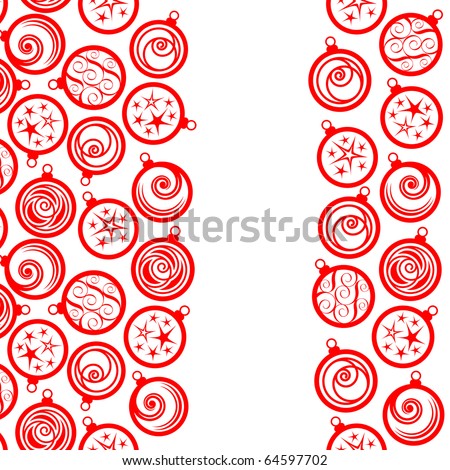 Christmas Vector on Christmas Borders With Copy Space  Seamless By Vertical Stock Vector