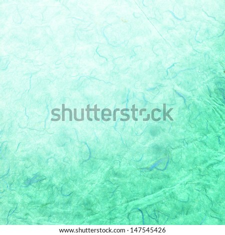 Handmade turquoise rice paper texture