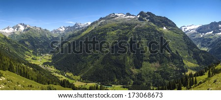 Gadmental landscape in summer season, Switzerland
