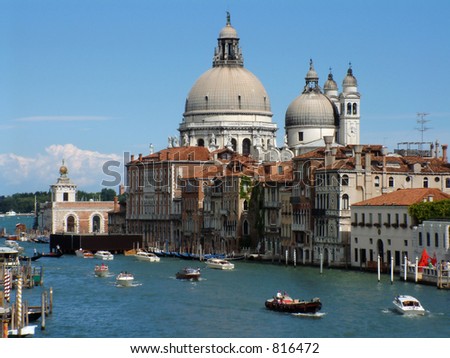 Santa Maria de la Salute on the Grand Canal in Venice