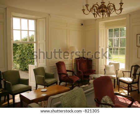 Georgian Country Manor House interior lounge