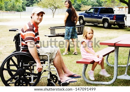 Special needs family at the park