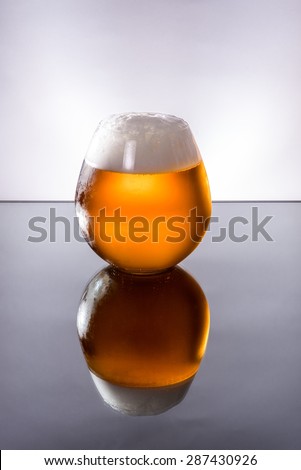 Product photograph of a cold beer on a white background