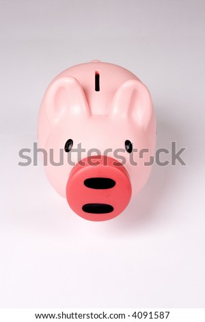 Piggy bank, frontal shot. Easy to cut