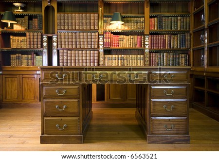 Old library or studying room