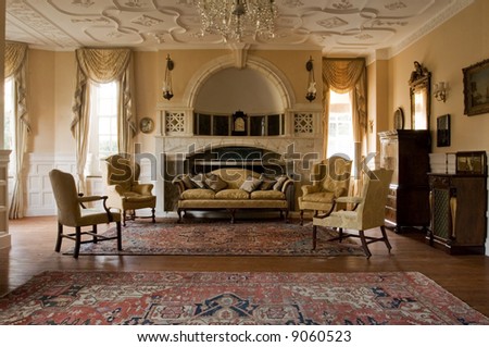 Classic living room in a period mansion Classic living room in a period mansion