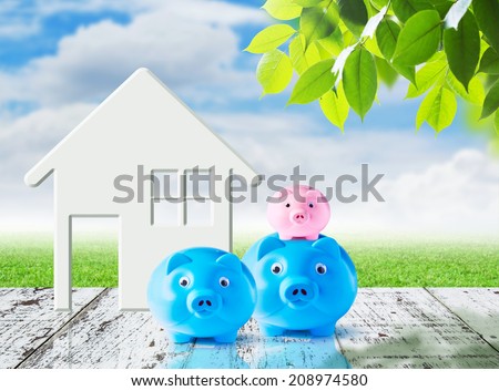 Business concept of saving for family