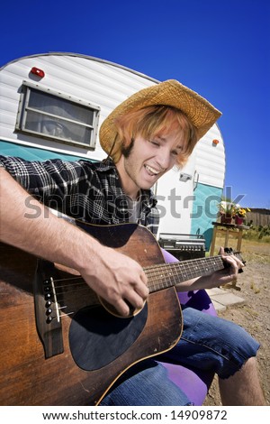 Bright Red Guitar