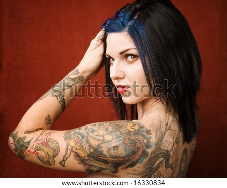 Tattoos For Back Of Arm. on her ack and arms