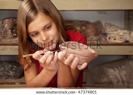 girl in clay