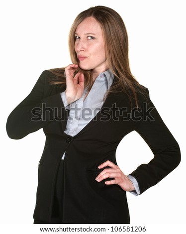 Confident professional woman isolated over white background