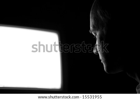 software engineer works at night, selective focus on face