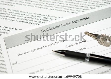 rental agreement, close-up