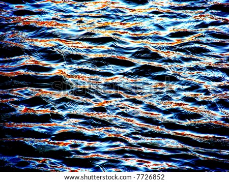 wavy background of blue water
